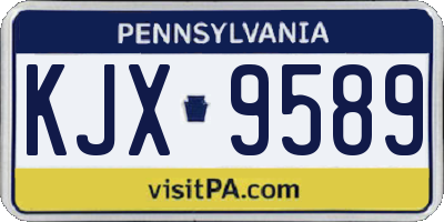 PA license plate KJX9589