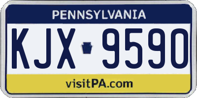 PA license plate KJX9590