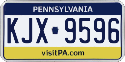 PA license plate KJX9596