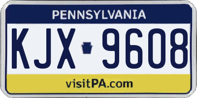 PA license plate KJX9608