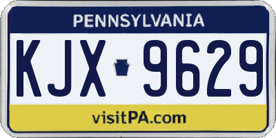 PA license plate KJX9629