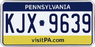 PA license plate KJX9639