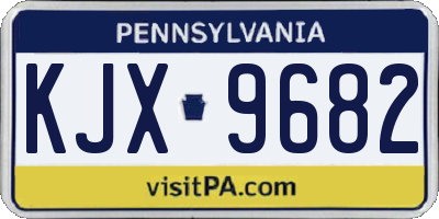 PA license plate KJX9682