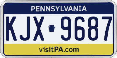 PA license plate KJX9687