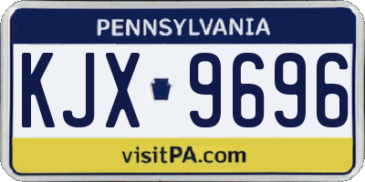 PA license plate KJX9696