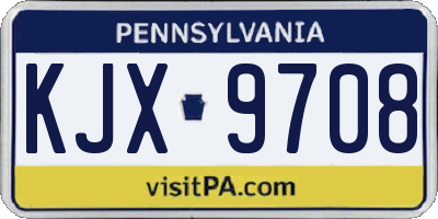 PA license plate KJX9708