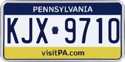 PA license plate KJX9710
