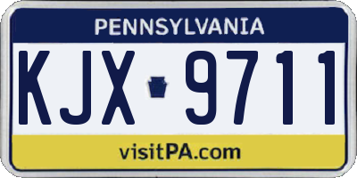 PA license plate KJX9711