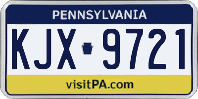 PA license plate KJX9721