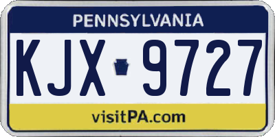 PA license plate KJX9727