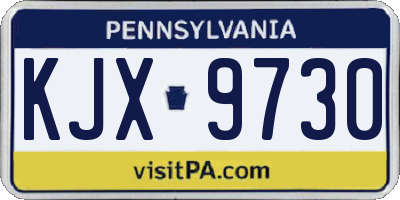 PA license plate KJX9730