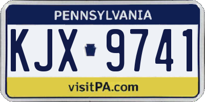 PA license plate KJX9741