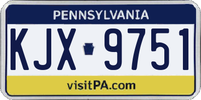 PA license plate KJX9751