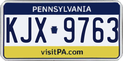 PA license plate KJX9763