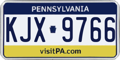 PA license plate KJX9766