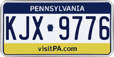 PA license plate KJX9776