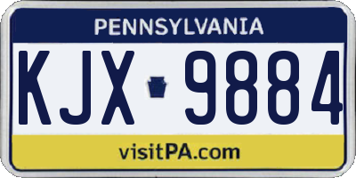 PA license plate KJX9884