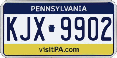 PA license plate KJX9902