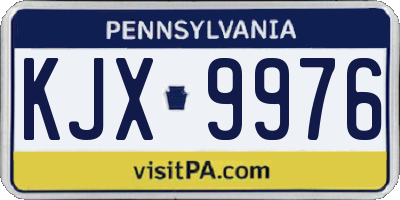 PA license plate KJX9976