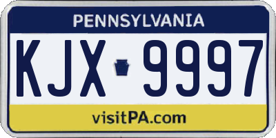 PA license plate KJX9997