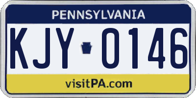 PA license plate KJY0146
