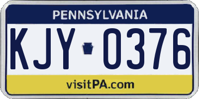 PA license plate KJY0376