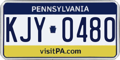 PA license plate KJY0480