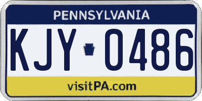 PA license plate KJY0486