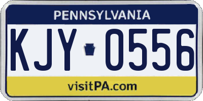 PA license plate KJY0556