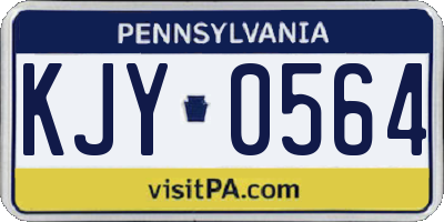 PA license plate KJY0564