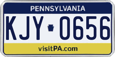 PA license plate KJY0656