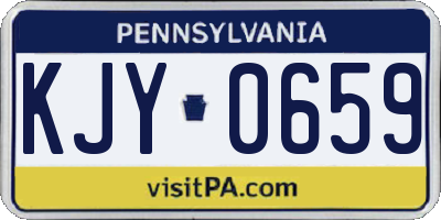 PA license plate KJY0659