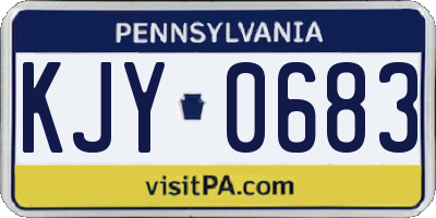 PA license plate KJY0683