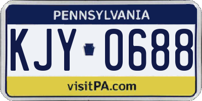 PA license plate KJY0688