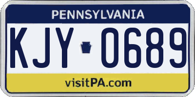 PA license plate KJY0689