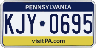 PA license plate KJY0695
