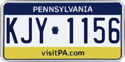 PA license plate KJY1156
