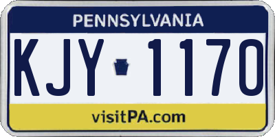 PA license plate KJY1170