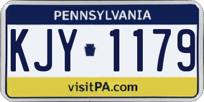 PA license plate KJY1179