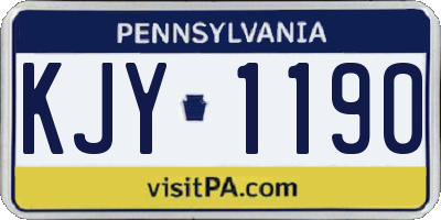 PA license plate KJY1190