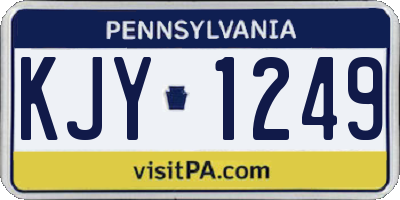 PA license plate KJY1249