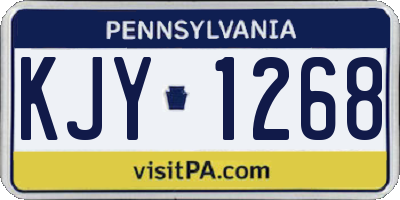 PA license plate KJY1268