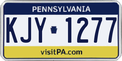 PA license plate KJY1277