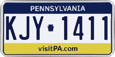 PA license plate KJY1411