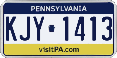 PA license plate KJY1413