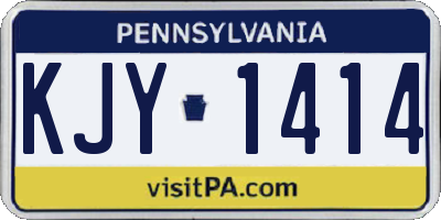 PA license plate KJY1414
