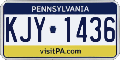 PA license plate KJY1436