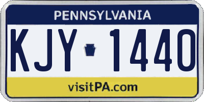 PA license plate KJY1440