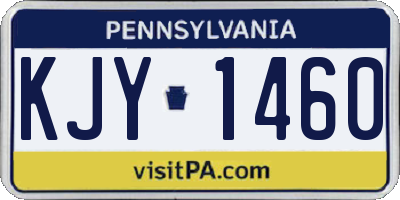 PA license plate KJY1460