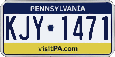 PA license plate KJY1471